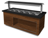 Saro Saladebar Model Premium Line- Sb-k 200 Bruin-zwart Saro Saladebar Model Premium Line- Sb-k 200 Bruin-zwart
